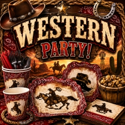 Western Cowboy/Cowgirl Party Supplies