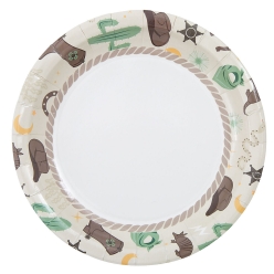 Neutral Western Paper Dessert Plates-8Pk