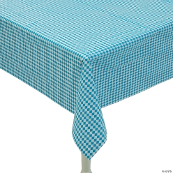 Oktoberfest Blue & White Diamonds Plastic Tablecloth