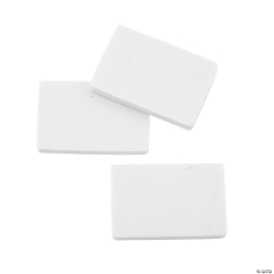 Large White Erasers - 24Pk