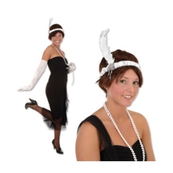 White Flapper Headband