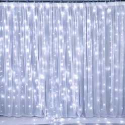 300 LED White Fairy Light 9.8 FT Curtain
