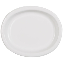 White Oval Plates 8 Pack