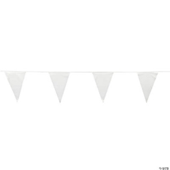 White Pennant Banner - 100ft.