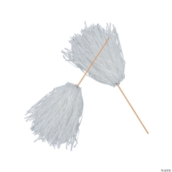 White Spirit Pom-Poms - 24 Pk