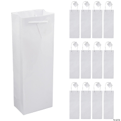 White Wine Gift Bags with Tags - 12Pk