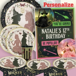 *Wicked PERSONALIZED Metallic Party Pack for 8