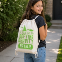 Defying Gravity 36cm Custom Drawstring Backpack