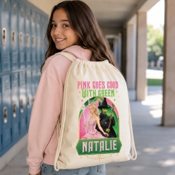 Pink Goes Good Custom 36cm Drawstring Backpack