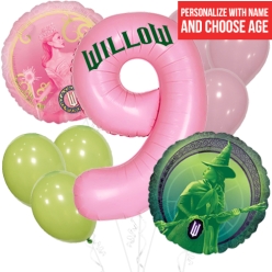 Wicked Single Digit PERSONALIZED Name & Age Balloon Bouquet