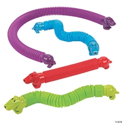 Weiner Dog Fidget Expanding Tube Toys - 12Pk