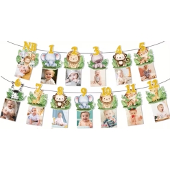 Wild One Safari 12 Month Photo Banner