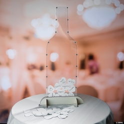 Wine Bottle Shaped Wood Guest Book
