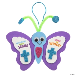 Walking with Jesus Gives Me Wings Butterfly Craft Kit 12pk