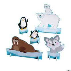 Winter Animals Deluxe Foam Centerpiece Kit - 5 PK