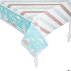 Winter Animals Printed Plastic Tablecloth