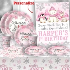*Winter Onederland Pink Birthday