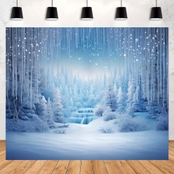 Winter Wonderland Snowy Big Fabric 90.5