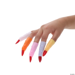 Creepy Bright Colour Vinyl Witch Fingers-72Pk