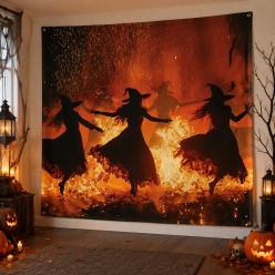 Halloween Witching Hour Giant 6ft FABRIC Backdrop