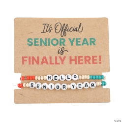 High School Senior Year Bracelets with Card for 12