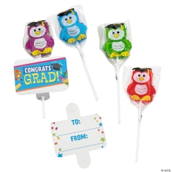 60% OFF: Graduation Owl Lollipop Handout Kit for 12
