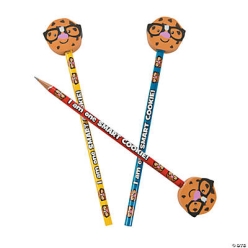 Wood Smart Cookie Pencils w/Big Toppers - 12 Pk