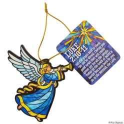 Angel Christmas Ornaments with Bible Verse Luke 2:10-11 Card-10P