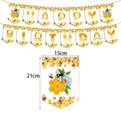 Bee Party Happy Birthday Large 9 Ft Banner