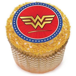 Wonder Woman Cupcake Icing Toppers 12pk