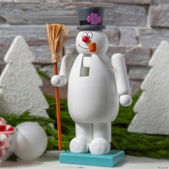 Frosty the Snowman Shaped Wooden Nutcracker