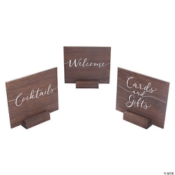 Wooden Wedding Sign Set - 3Pk