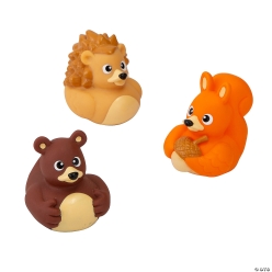Woodland Animal Rubber Ducks - 12Pk