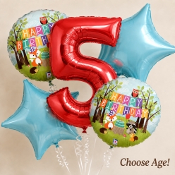 Woodland Choose Age Balloon Bouquet