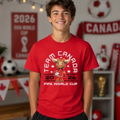 FIFA World Cup Soccer Canada Moose Red T-shirt