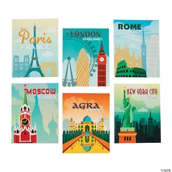 World Traveler Posters - 6pk