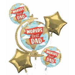 Worlds Best Dad Giant Balloon Bouquet