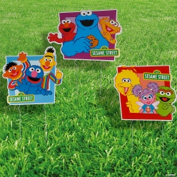 Sesame Street Character Yard Signs - 3Pk