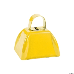 Yellow Metal Cowbells - 12 Pk