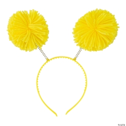 Yellow Team Spirit Pom-Pom Head Boppers-6Pk