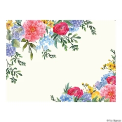 Floral Bouquet Polyester Photo Booth Backdrop