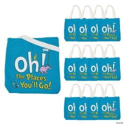 Dr. Seuss Places You'll Go Canvas Tote Bags-12Pk