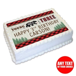 Young Wild and Three Personalizable Edible Icing