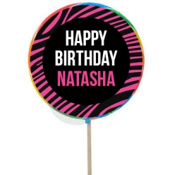 Zebra PERSONALIZED Lollipops - 12 Pk