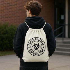 Zombie Outbreak Personalized Drawstring Backpack