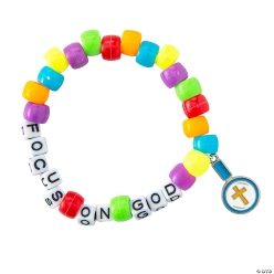 Zoom In VBS Pony Bead Bracelet Craft Kit-12Pk