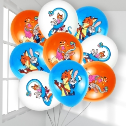Zootopia Large Full Colour Latex Balloons - 6 PK