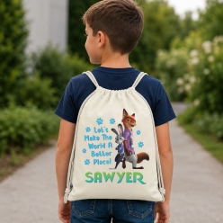 Zootopia 2 Personalized Drawstring Backpack