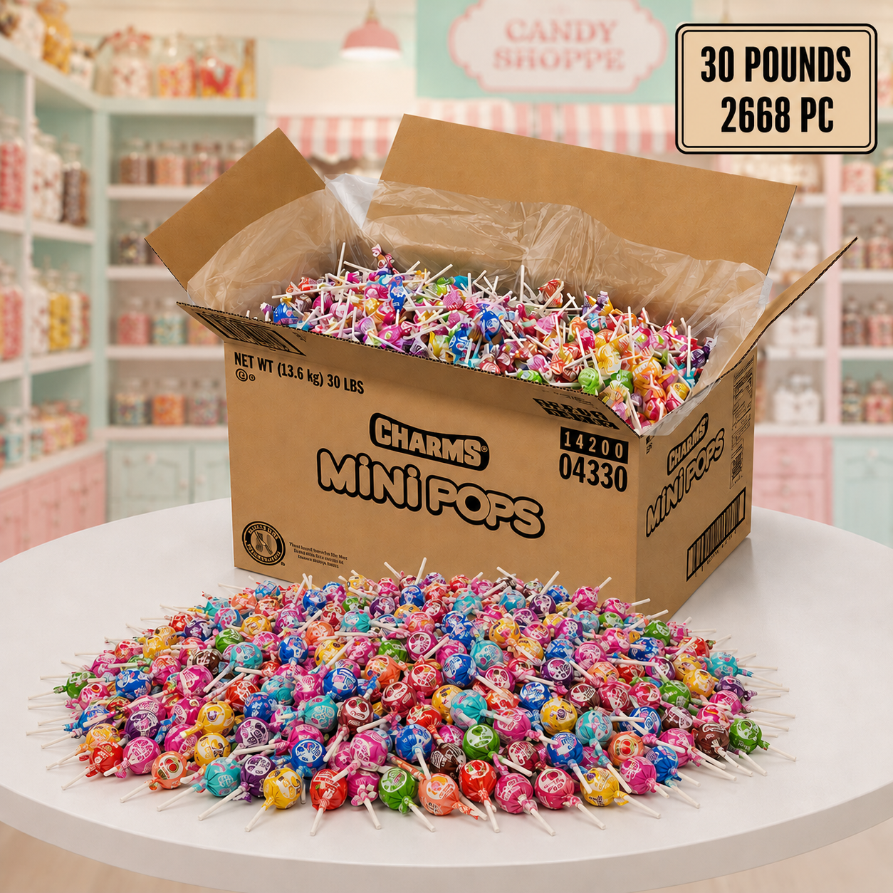 BULK Charms Fruit Tootsie Roll Lollipops - 2668 PK