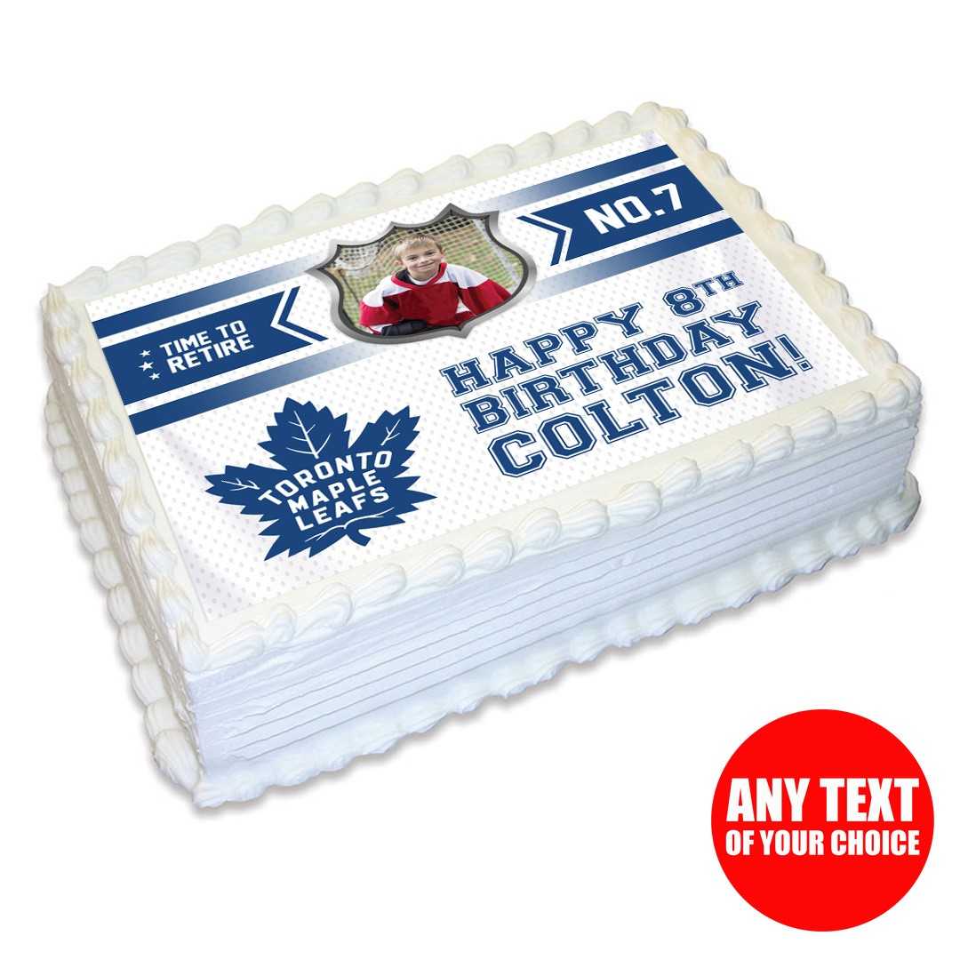 Toronto Maple Leafs Photo Personalizable Edible Icing Party